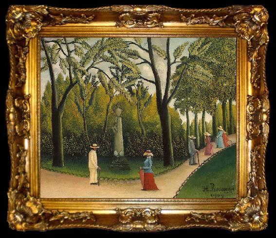 framed  Henri Rousseau Luxembourg Gardens. Monument to Chopin, ta009-2
